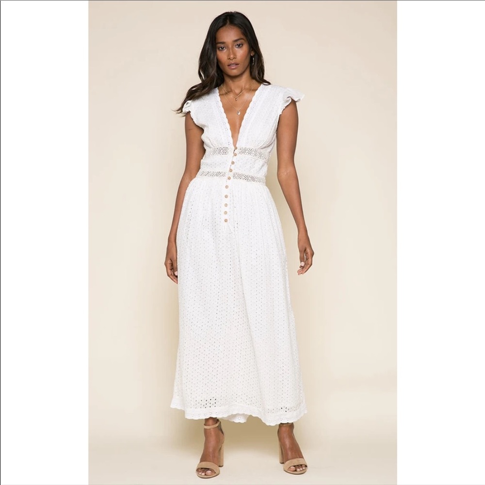 NWT Raga Aviana Eyelet Maxi Dress